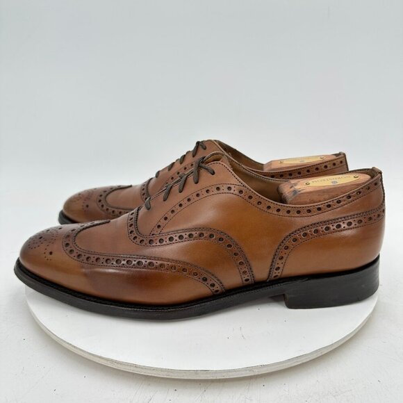 Church’s Sandringham 173 UK 8.5 F US 9.5 Brown Leather Wingtip Oxford Shoes - Picture 2 of 12